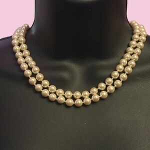 Vintage Monet doubled faux pearl necklace